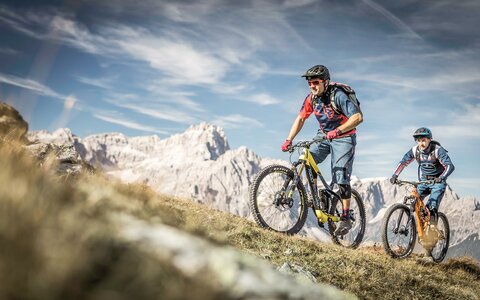 Cycling and mountain biking in the Dolomites.